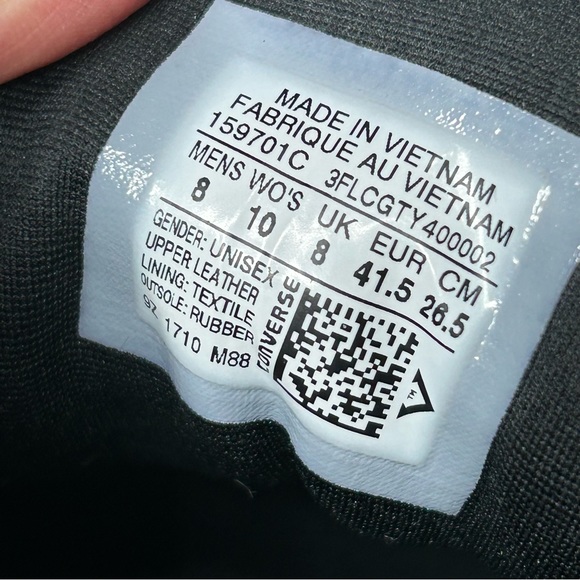 CONVERSE Black Leather Chuck Taylor All Stars - Picture 9 of 11